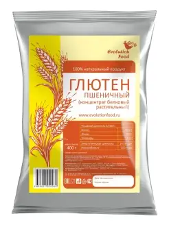 Глютен (клейковина пшеничная), 400 г Evolution Food 11595182 купить за 241 ₽ в интернет-магазине Wildberries