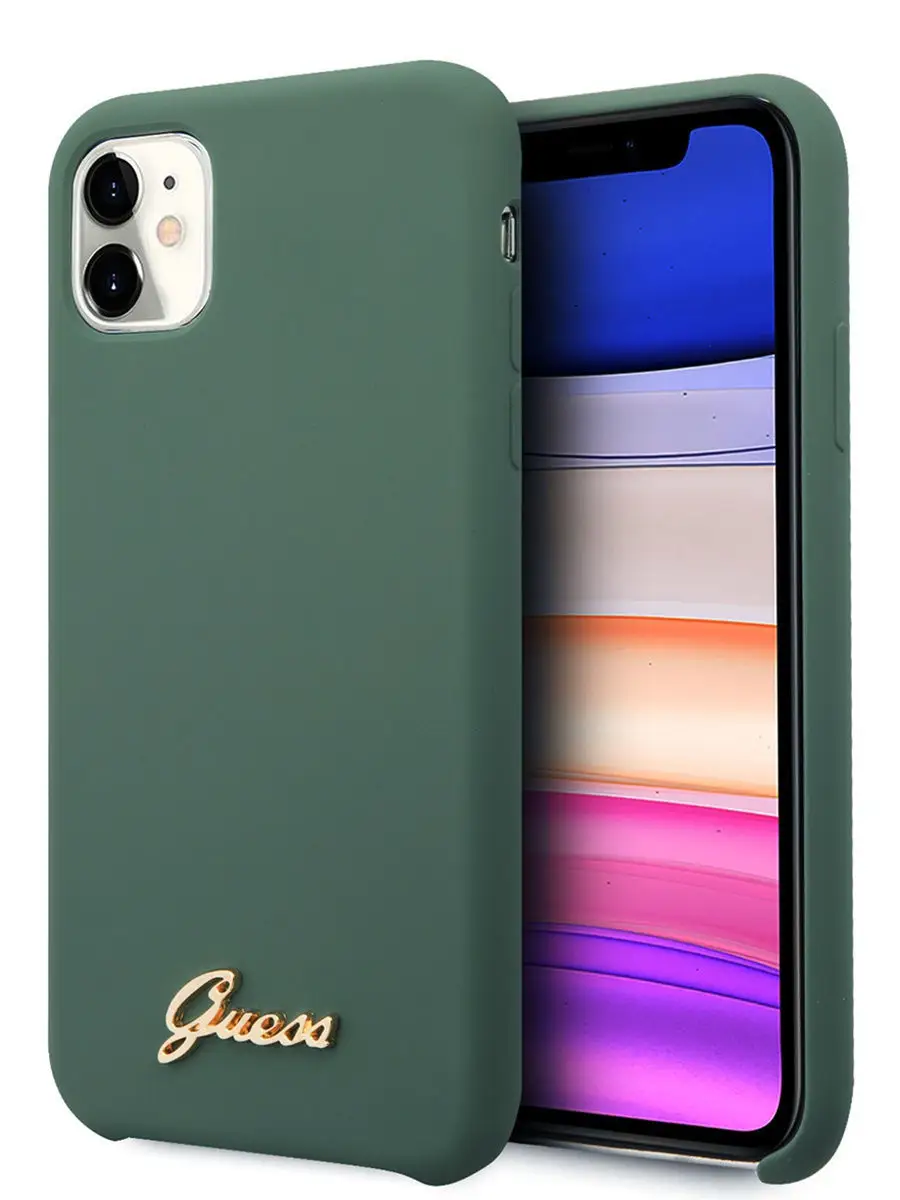 Чехол на iPhone 11 силиконовый Silicone GUESS 11634579 купить за 2 123 ₽ в  интернет-магазине Wildberries