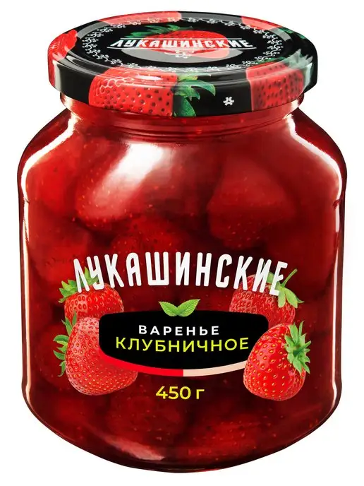 Лукашинские Варенье клубничное 450 г, 450 г