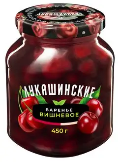 Варенье вишневое без косточки 450г Лукашинские 11653409 купить за 321 ₽ в интернет-магазине Wildberries