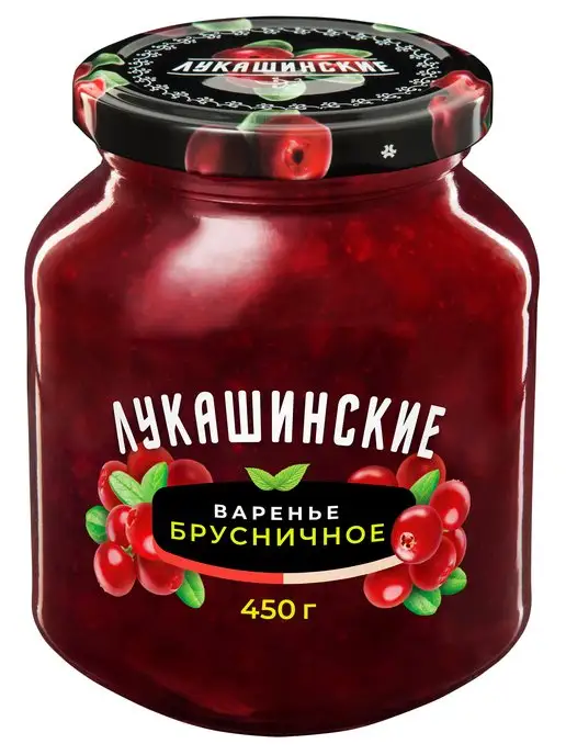Лукашинские Варенье брусничное 450 г, 450 г