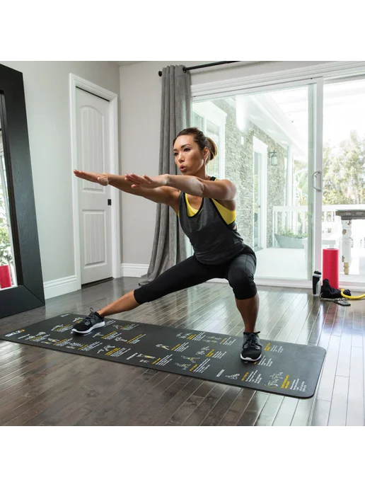 SKLZ Коврик для йоги и фитнеса нескользящий Trainer Mat Sport, черный, фото 6