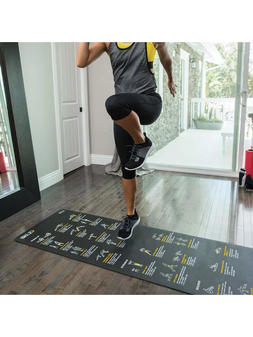 SKLZ Коврик для йоги и фитнеса нескользящий Trainer Mat Sport, черный, фото 7