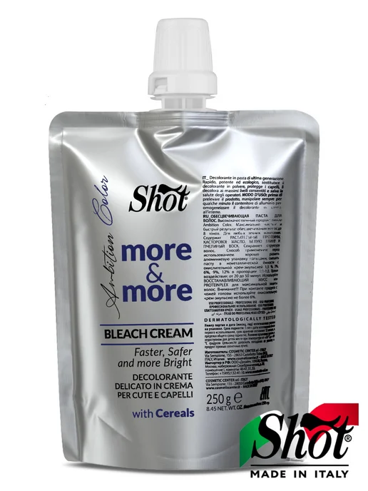 Shot Паста для обесцвечивания волос MORE&MORE, 250 г, 250 г