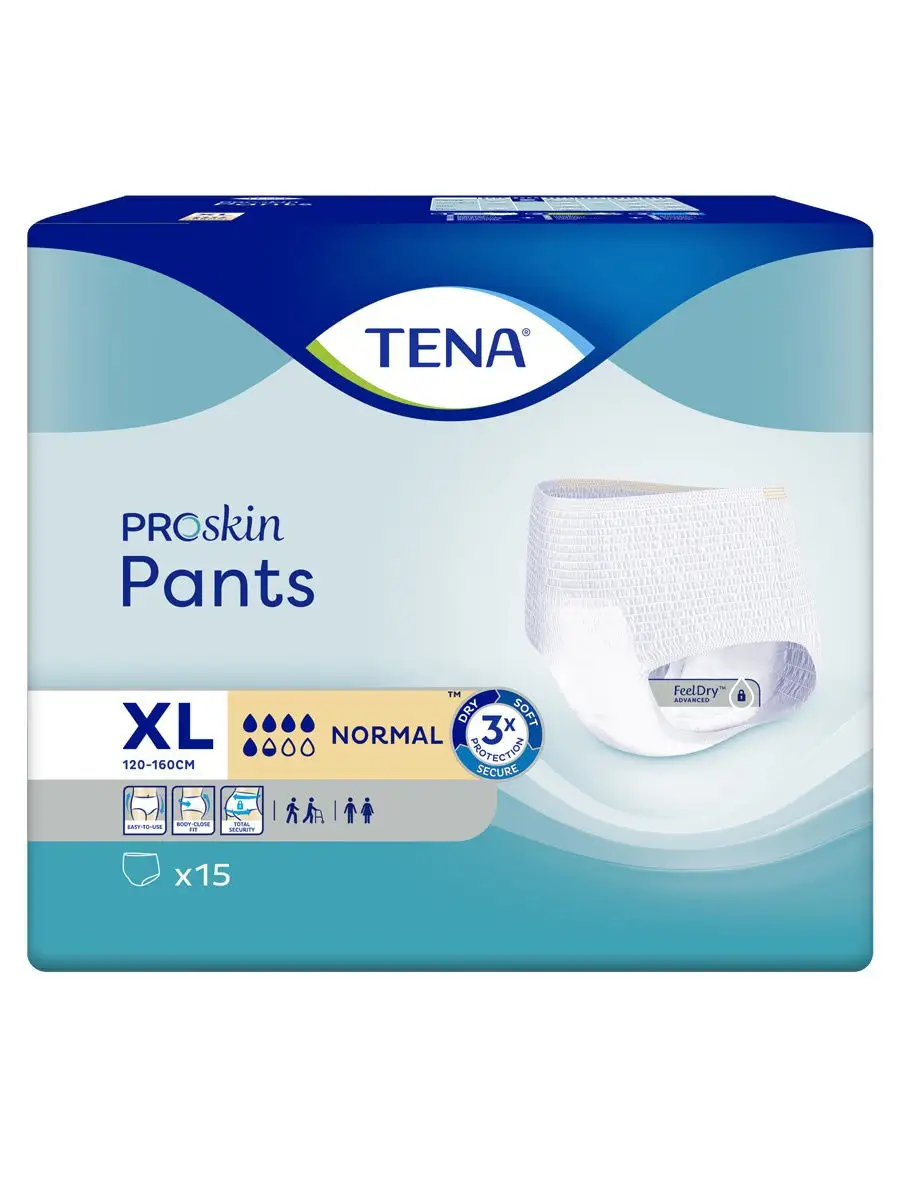 Подгузники-трусы TENA Pants Normal XL 15 шт. TENA. 11689409 купить в  интернет-магазине Wildberries