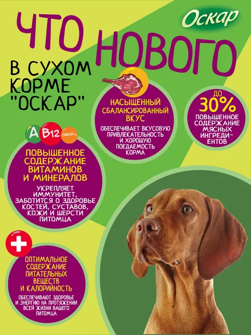 Сухой корм оскар для собак, щенки, 8 кг, фото 4