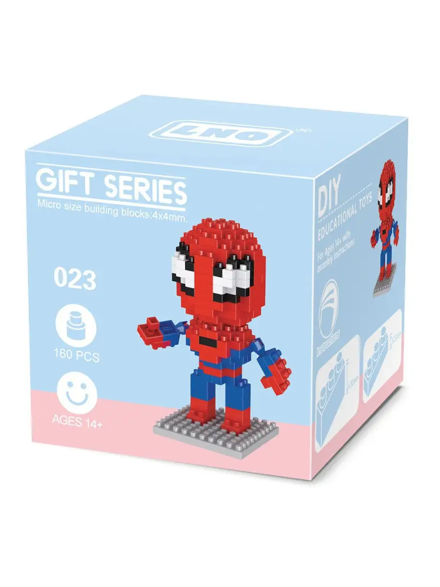 Конструктор Человек паук 3д NO.023 Spider man Gift Series WISEHAWK & LNO  11725203 купить в интернет-магазине Wildberries