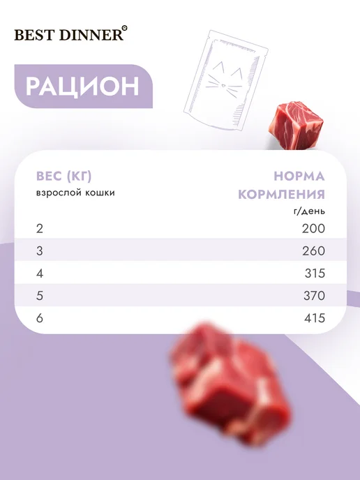 Best dinner Корм влажный для кошек Суфле Ягненок 24х85, 24x85, фото 3