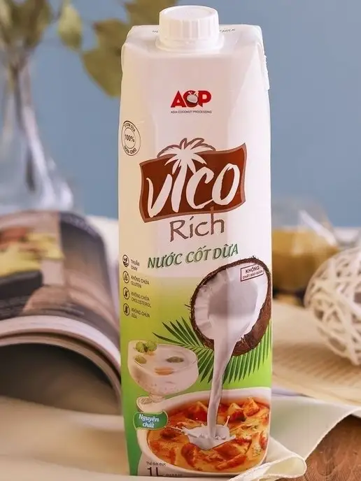 ACP Органическое кокосовое молоко Vico Rich 1л х 2 шт, 1 л, фото 6