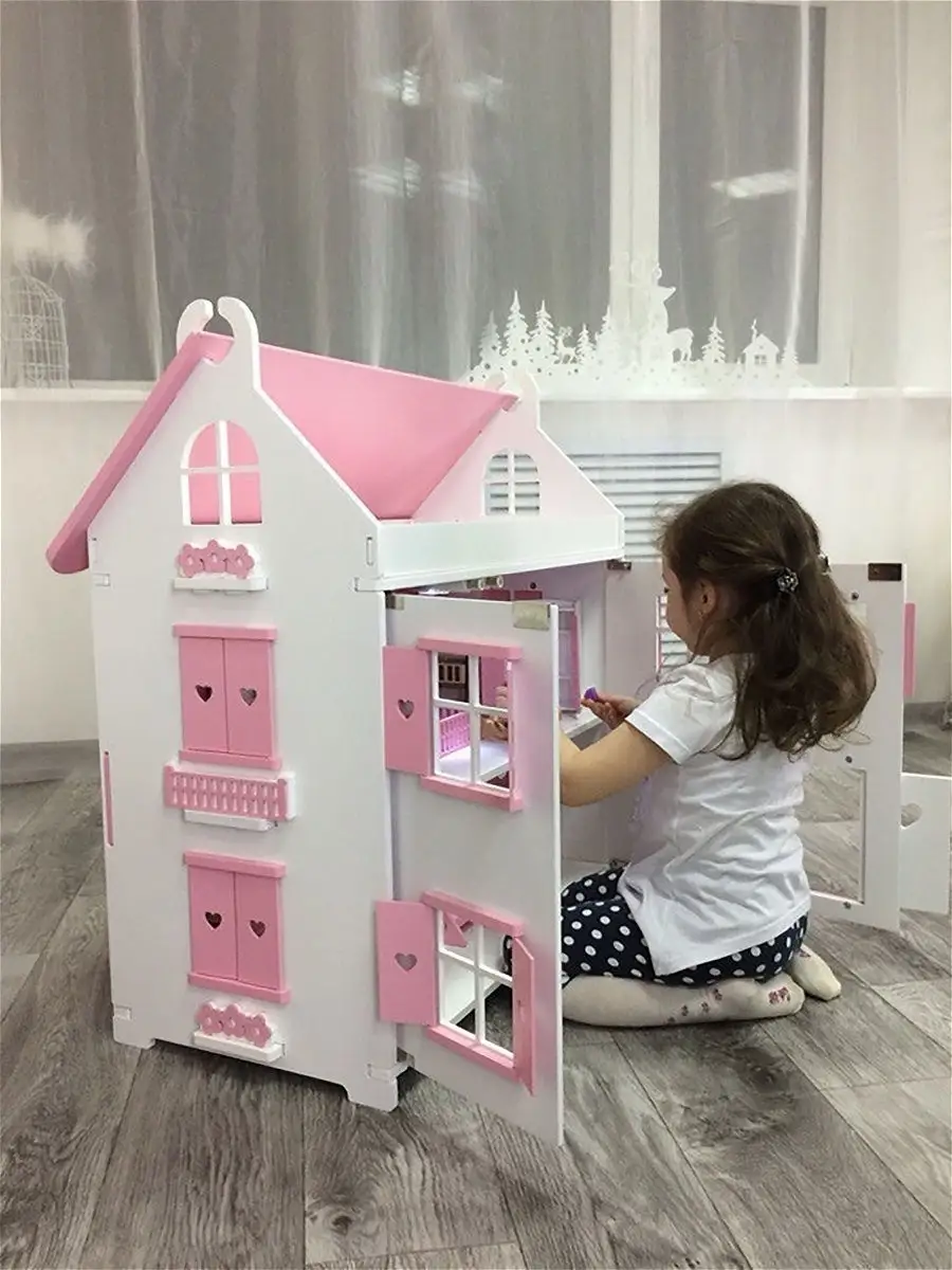 Кукольный дом большой играй и развивайся Little Wood Home 11749019 купить  за 10 175 ₽ в интернет-магазине Wildberries