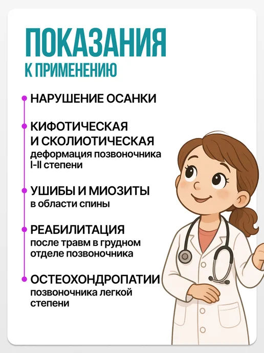 Trives Корректор осанки детский ортопедический, от сутулости, бежевый, фото 5