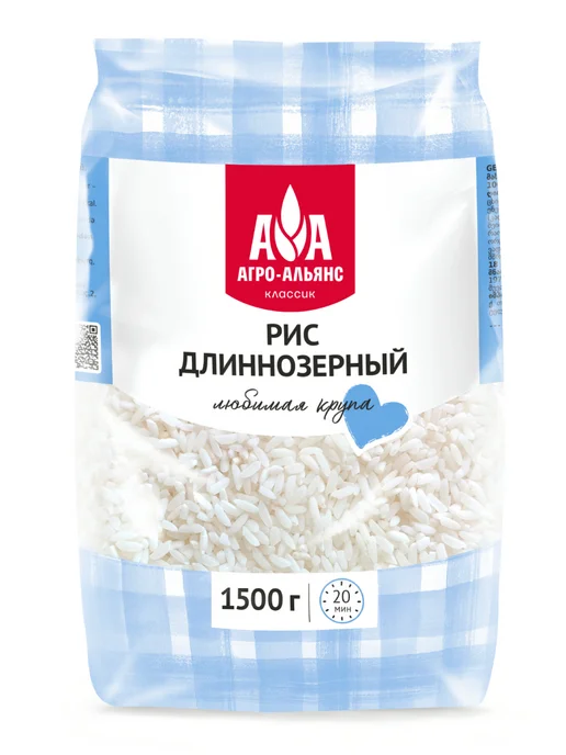 Агро-Альянс Рис длиннозерный Классик 1,5кг, 1,5 кг, фото 3