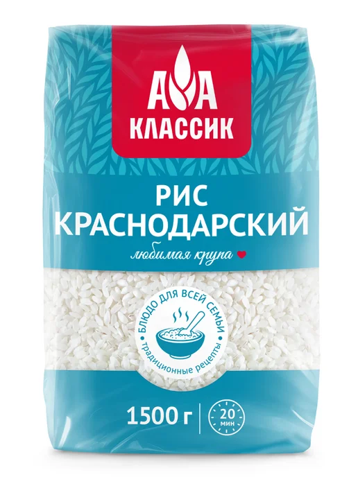 Агро-Альянс Рис краснодарский Классик 1,5кг, 1,5 кг