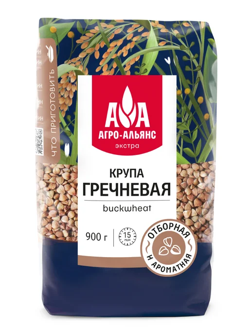 Агро-Альянс Греча зелёная 450г, 900 г