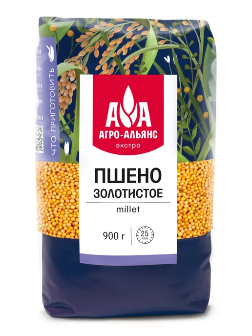 Агро-Альянс Пшено золотистое Классик 800г, 900 г