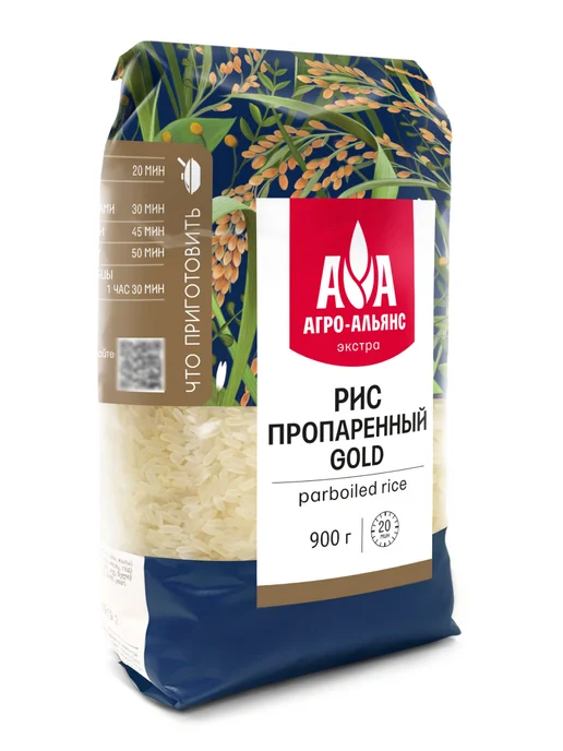 Агро-Альянс Рис пропаренный GOLD 3кг, 900 г, фото 2