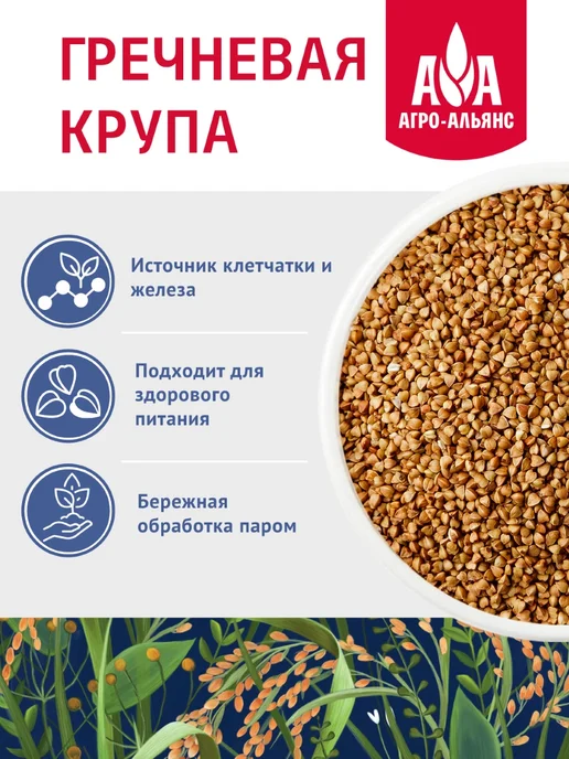 Агро-Альянс Греча зелёная 450г, 3 кг, фото 2