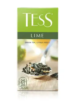 Чай зеленый Lime, в пакетиках, 25 шт TESS 11780275 купить за 105 ₽ в интернет-магазине Wildberries