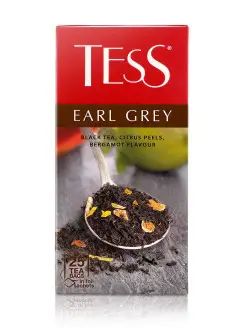 Чай черный Earl Grey, в пакетиках, 25 шт TESS 11780289 купить за 112 ₽ в интернет-магазине Wildberries