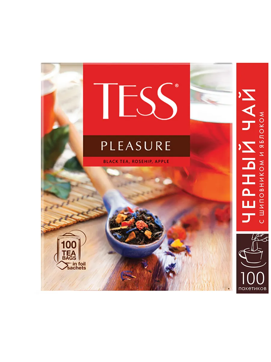 Чай черный Pleasure, в пакетиках, 100 шт
