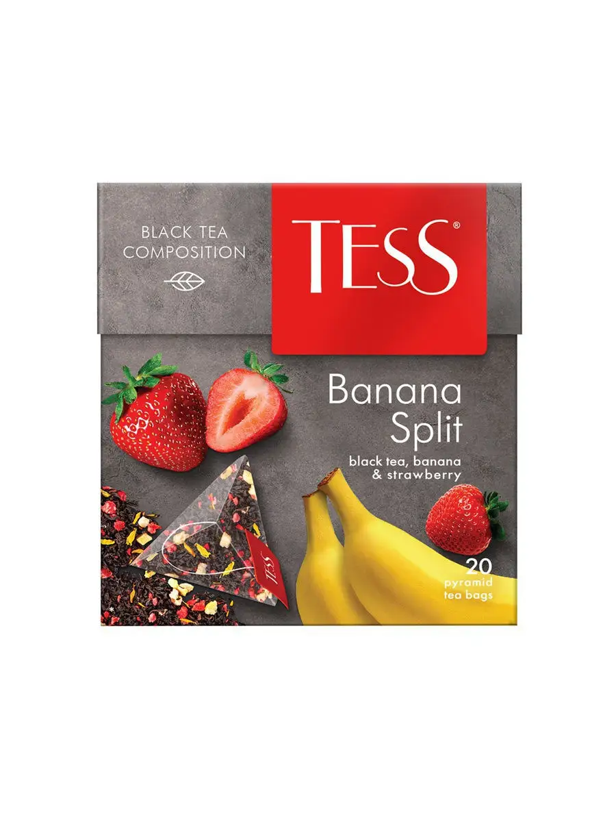 Чай черный Banana Split, в пирамидках, 20 шт TESS 11780383 купить за 74 ₽ в  интернет-магазине Wildberries