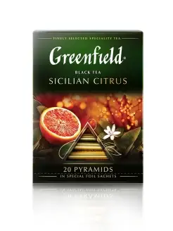 Чай черный Sicilian Citrus, в пирамидках, 20 шт Greenfield. 11780389 купить за 111 ₽ в интернет-магазине Wildberries