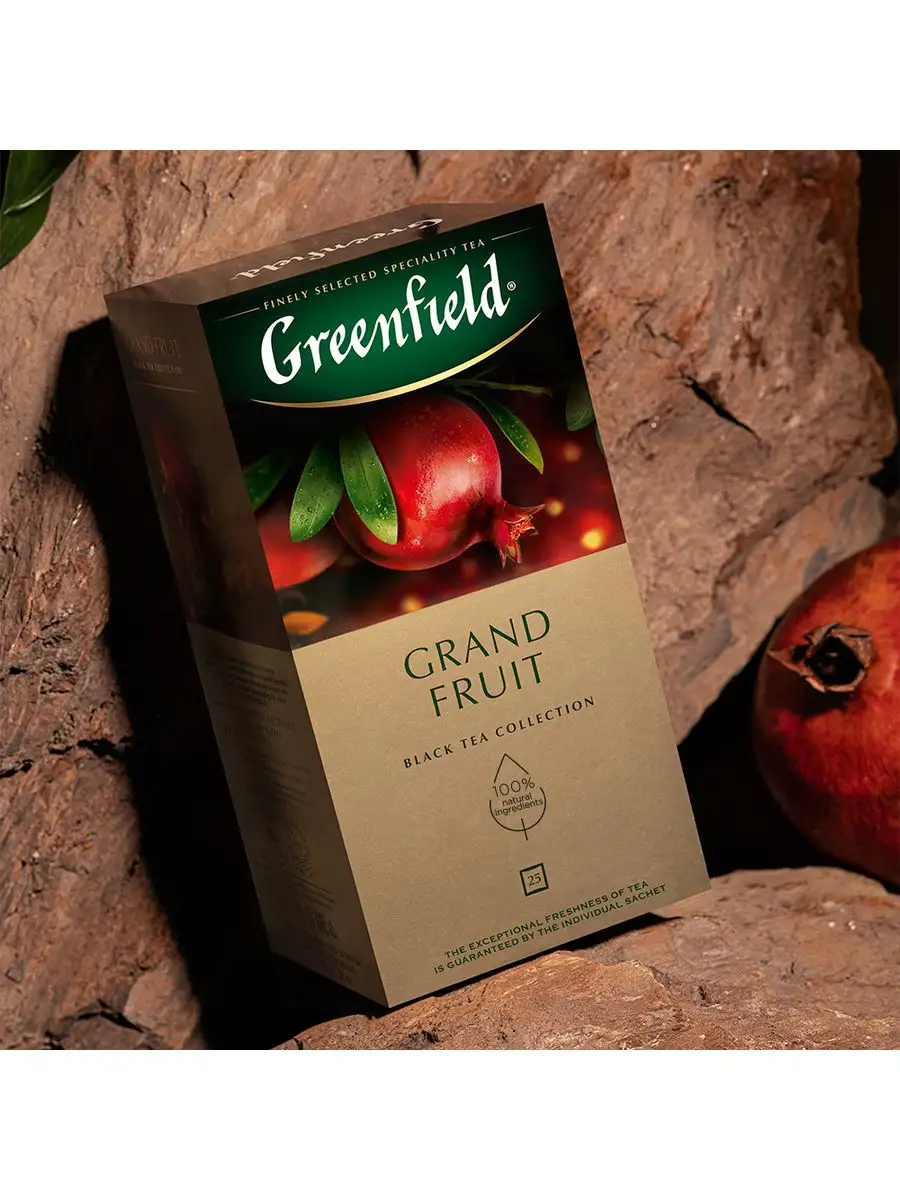 Чай черный Grand Fruit, в пакетиках, 25 шт по 1,5 г Greenfield. 11780452  купить за 125 ₽ в интернет-магазине Wildberries