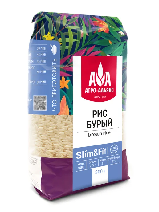Агро-Альянс Рис бурый 800г, 800 г, фото 2