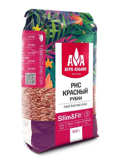 Агро-Альянс Рис Рубин в варочных пакетах (5шт по 80г) 400г, 800 г, фото 2