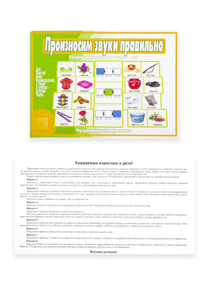 Игра Произносим звуки правильно Бурдина С.В. 11787912 купить в  интернет-магазине Wildberries