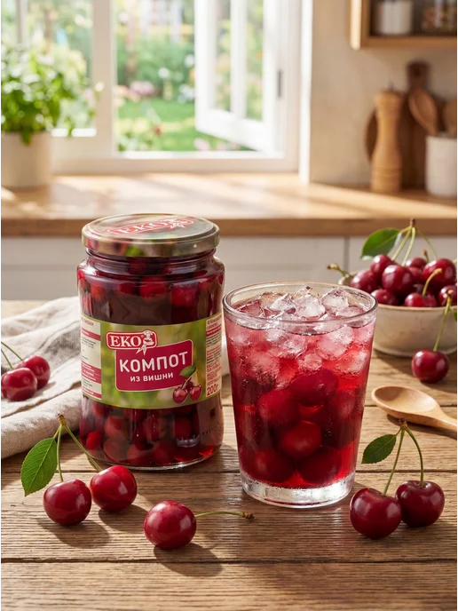 Eко Компот из вишни 700 г, 700 г