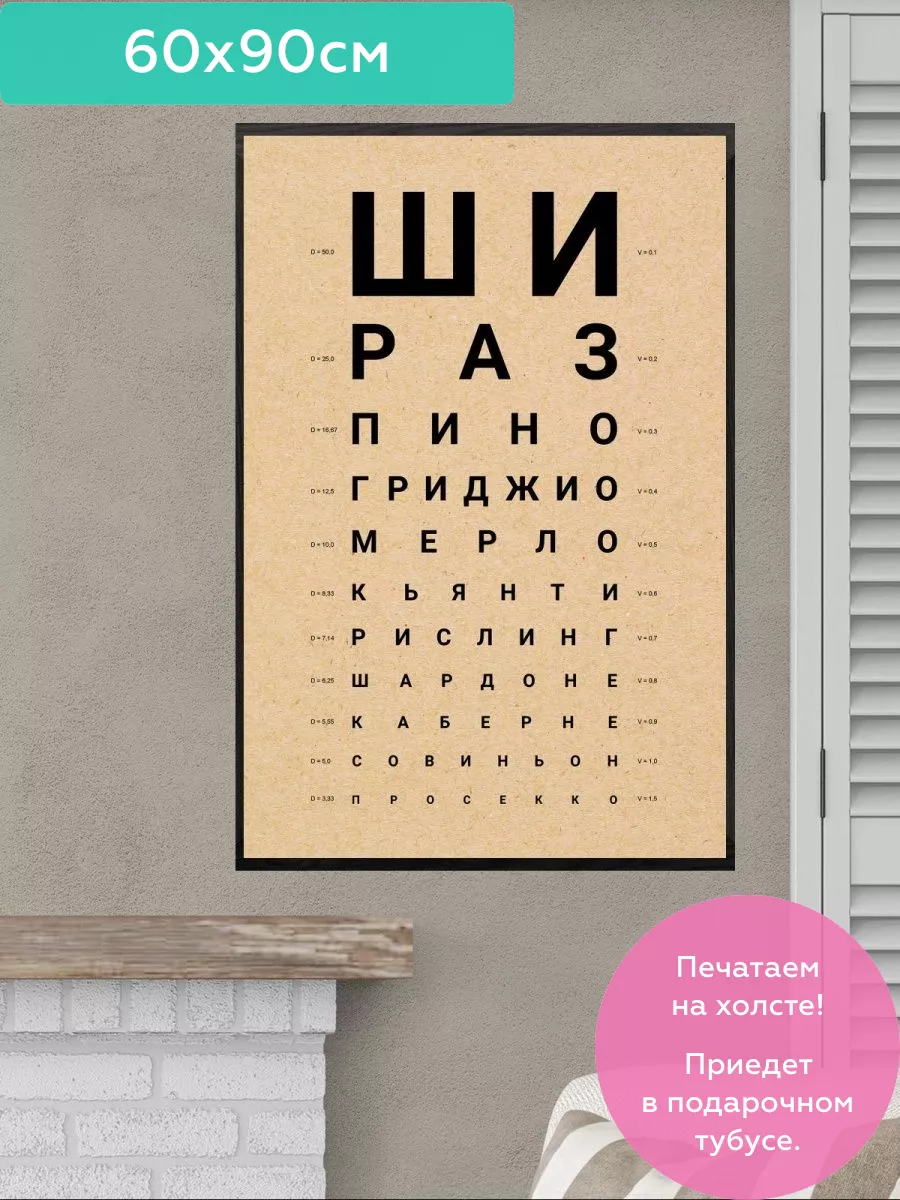 Постер / Плакат / Картина Винный Окулист - Шираз ПростоПостер 11802819  купить за 1 242 ₽ в интернет-магазине Wildberries