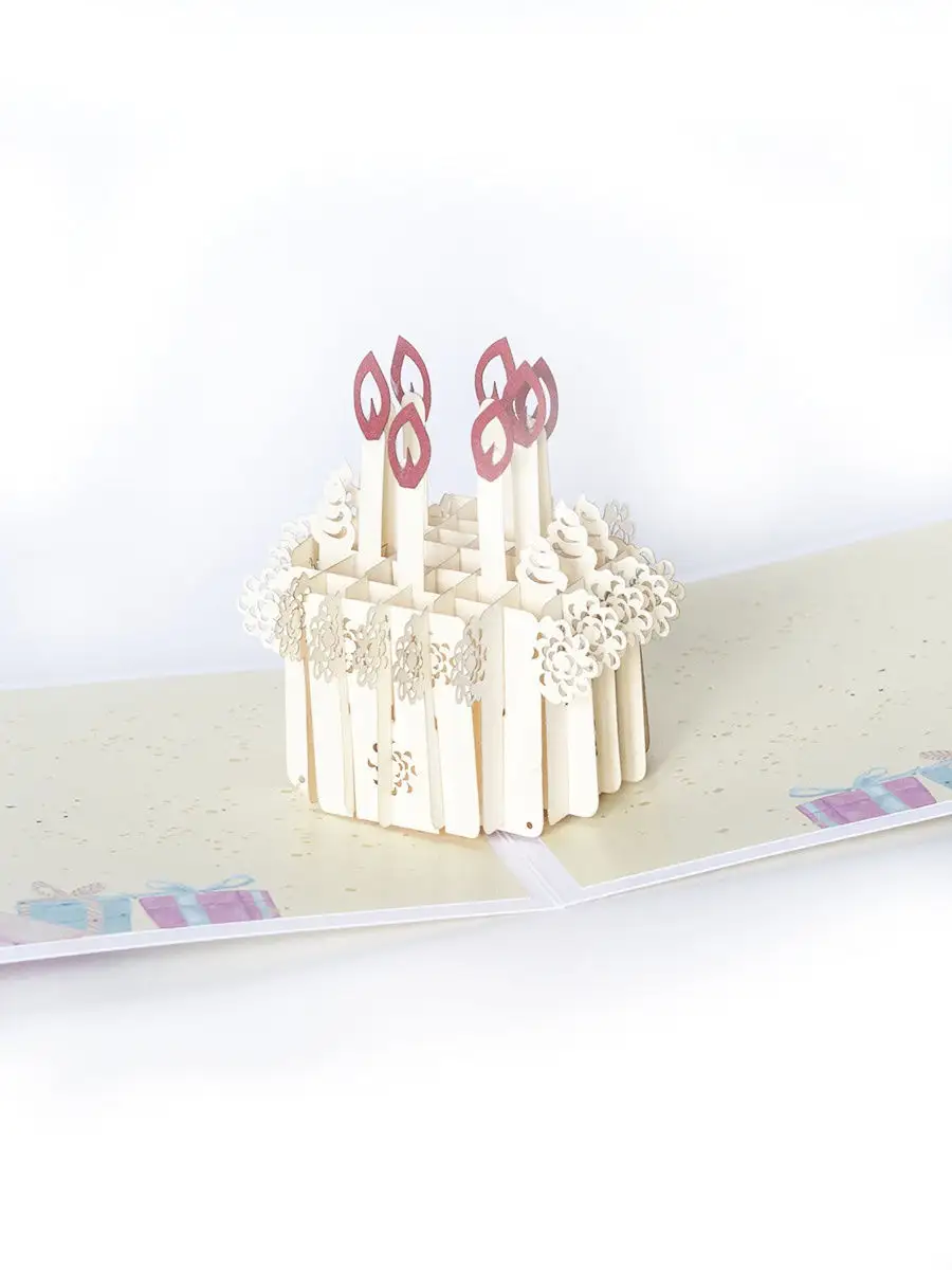 3D-Pop-up торт День Рождения карты годовщины подарок открытка