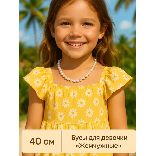 Бусы для девочки жемчужные, бижутерия