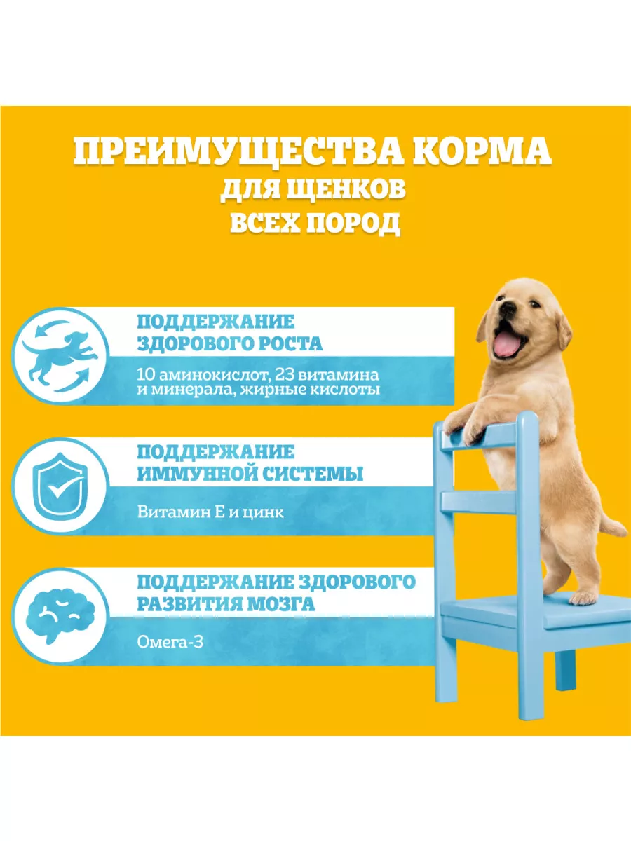 Сухой корм PEDIGREE для щенков с 2 месяцев, с курицей, 13кг Pedigree  11844785 купить в интернет-магазине Wildberries