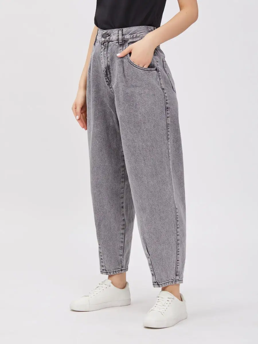 Широкие женские джинсы - купить в интернет-магазине «ZARINA» | Скидки от 10%