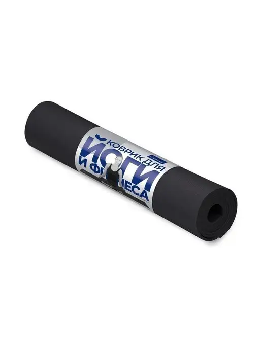 INDIGO Sport Коврик для йоги и фитнеса PVC, черный, фото 4