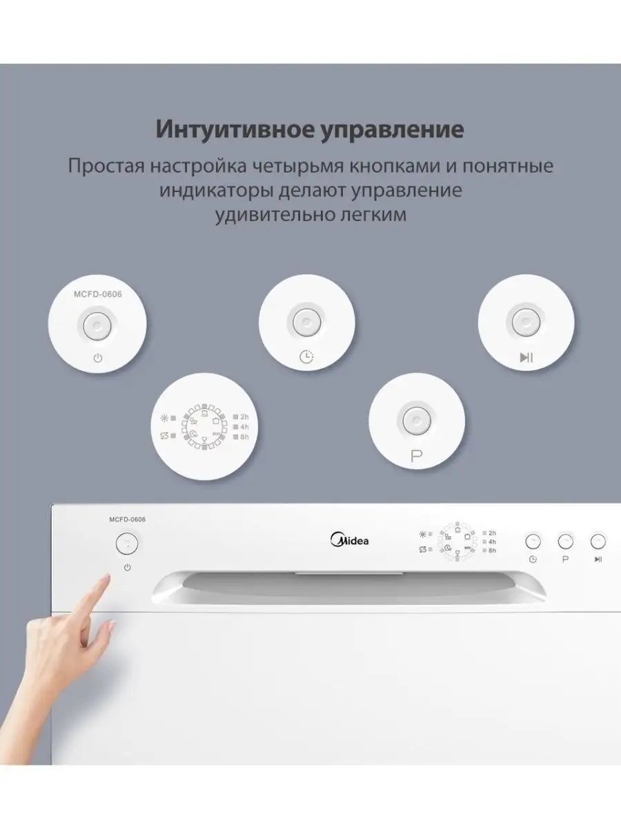 Посудомоечная машина Midea MCFD-0606 Midea 11892887 купить в  интернет-магазине Wildberries