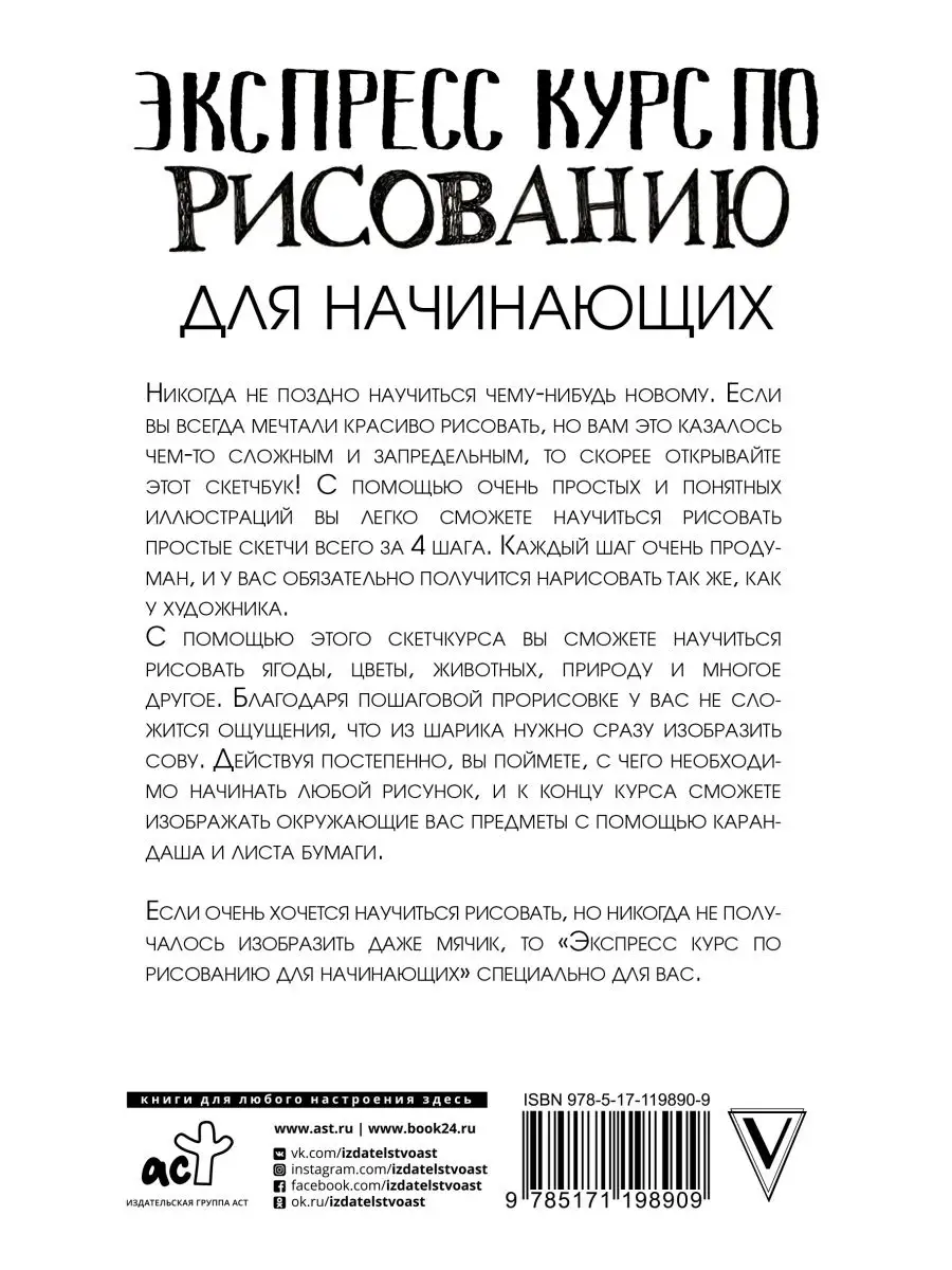 Экспресс-курс по рисованию для начинающих Издательство АСТ 11901305 купить  за 347 ₽ в интернет-магазине Wildberries