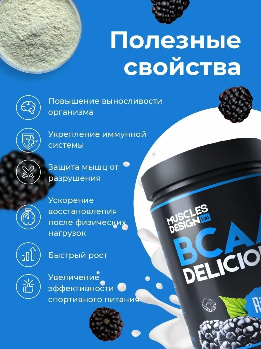 BCAA порошок, аминокислоты спортивное питание всаа бцаа bca Muscles Design  Lab 11905596 купить за 658 ₽ в интернет-магазине Wildberries