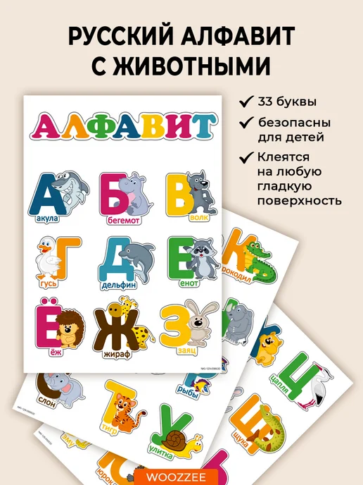 Woozzee Наклейки на стену интерьерные декор для дома и школы, голубой, фото 2