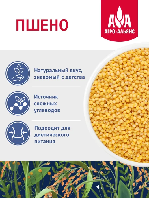 Агро-Альянс Пшено золотистое Классик 800г, 400 г, фото 4