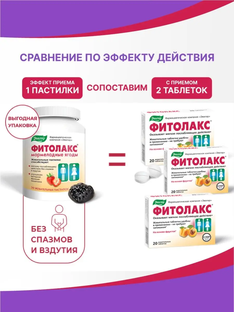 Фитолакс, таб. 40 шт Эвалар 11927320 купить в интернет-магазине Wildberries