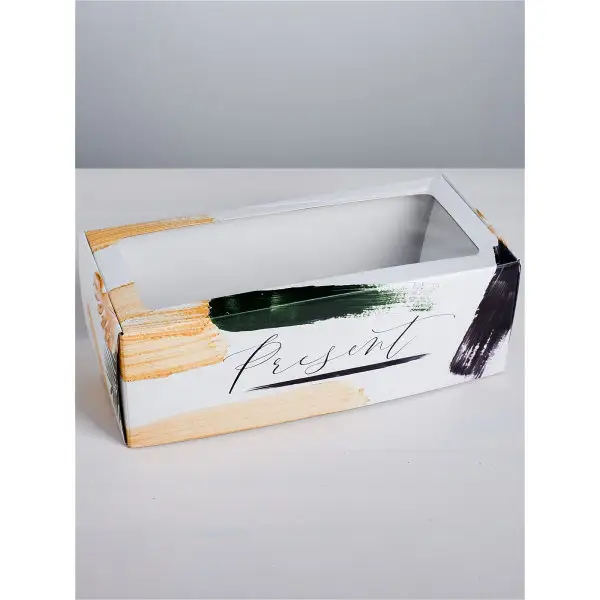 Коробка складная с PVC окном Тропики