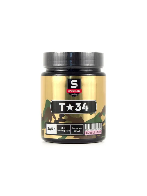 SportLine Nutrition Предтренировочный комплекс T-34 Бабл-гам 240 г, 240 г, фото 5