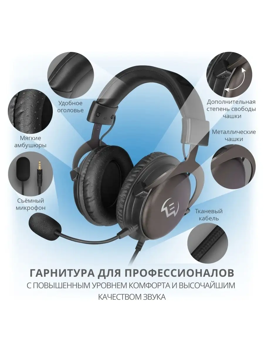 Игровые наушники проводные для ПК, с микрофоном Sven 11959151 купить за 2  041 ₽ в интернет-магазине Wildberries