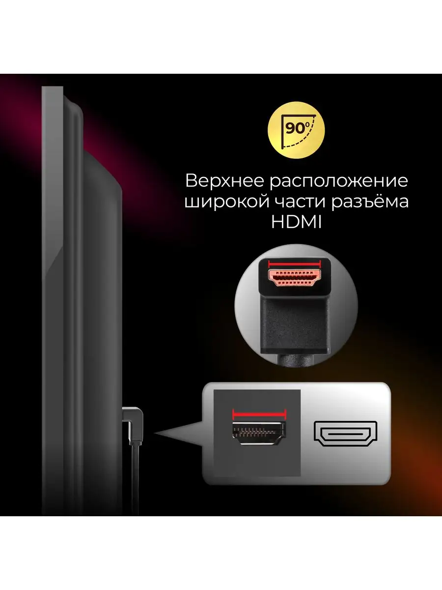 Кабель HDMI 2.0 4K 60Hz угловой 1.8м провод медь Vcom 11978909 купить за  399 ₽ в интернет-магазине Wildberries