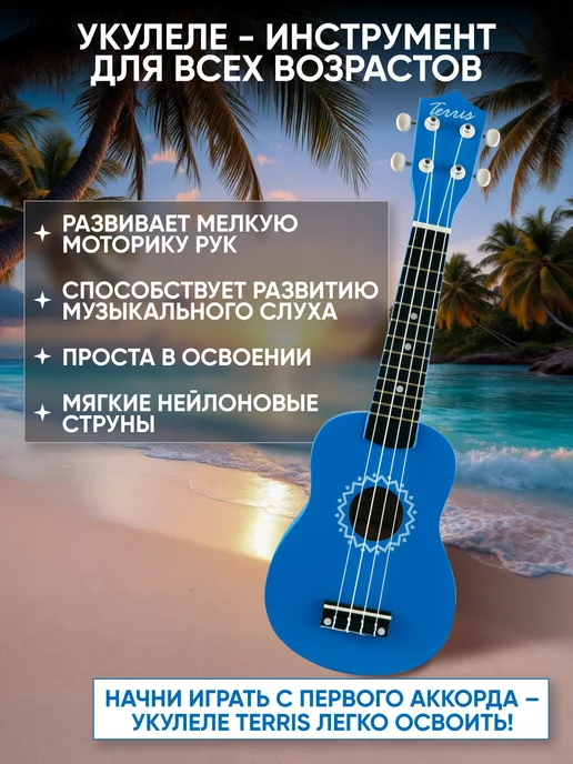 Terris Укулеле сопрано JUS-10 BK, вариант, фото 3
