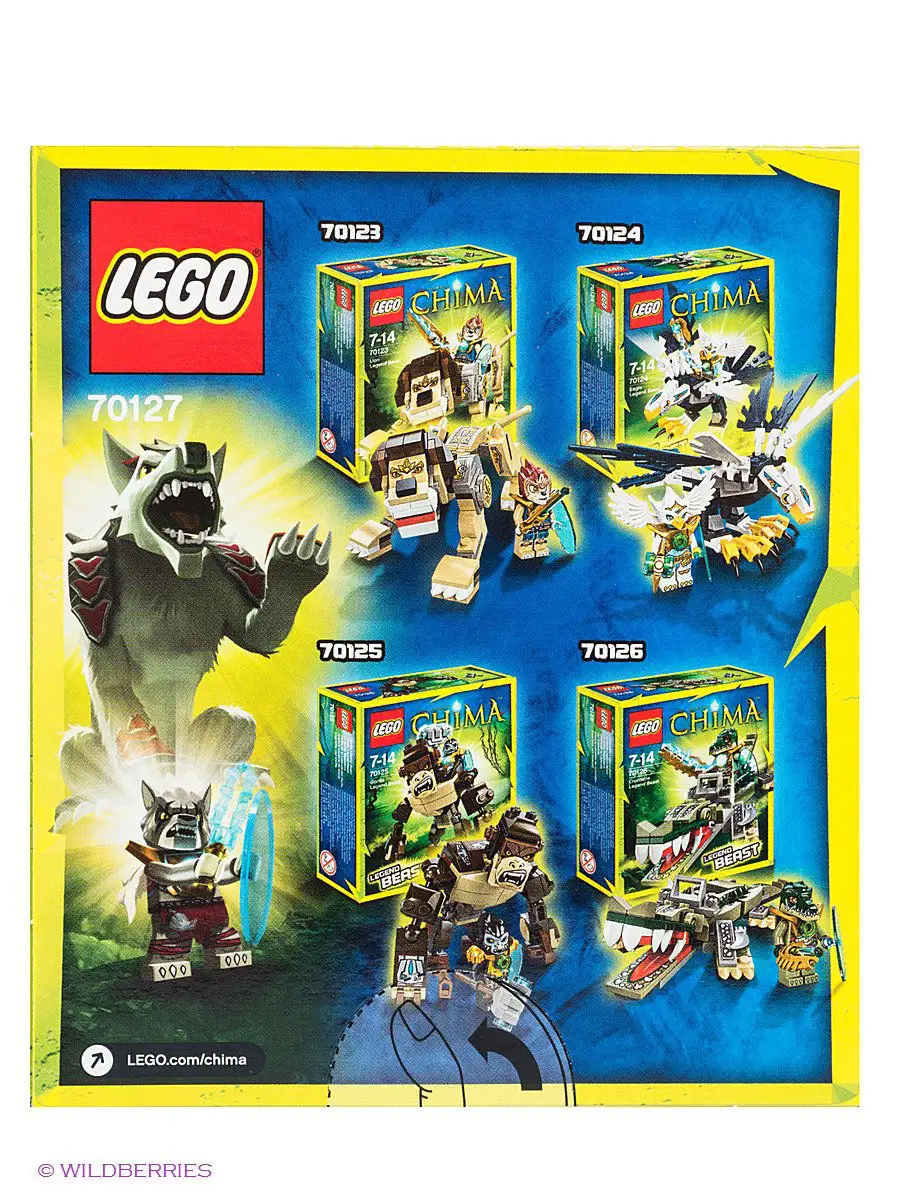 Конструктор LEGO Legends of Chima 70127 Легендарные звери: Волк LEGO  1264136 купить в интернет-магазине Wildberries