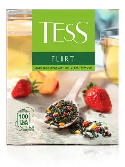 Чай зеленый Flirt, в пакетиках, 100 шт TESS 12011480 купить за 317 ₽ в интернет-магазине Wildberries